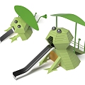 Lotus leaf frog microphone non-standard features to expand the park crawl amusement park children's park amusement park amusement park amusement sketch 3d model