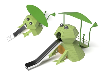 Lotus leaf frog microphone non-standard features to expand the park crawl amusement park children's park amusement park amusement park amusement sketch 3d model