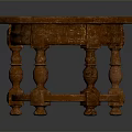 Vintage Wooden Round Small Table Featuring Ornate Carved Legs And Classic Design