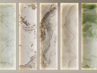 Natural Stone Background Wall With Diverse Textures For Elegant Interior Design 3d model