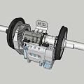 Mechanical Transmission Component With Metal Gears Rotating Wheels And Shaft Structure