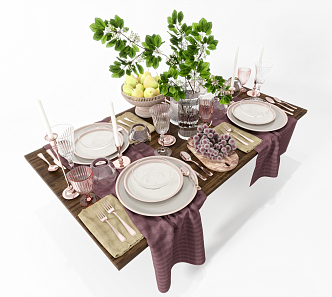 Modern Tableware 3d model