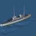 Modern French warships 3d model