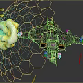 Futuristic Spaceship With Yellow Thruster Flames And Dark Metallic Design Details