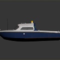 Modern Speedboat Small Boat Fishing Boat 3d model