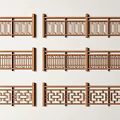 Wooden Railings With Traditional Decorative Patterns And Different Panel Designs