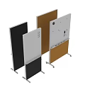 Modern Mobile Display Stands for Musical Instruments and Art Supplies in Black White Gold