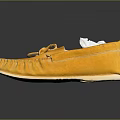 Yellow Moccasin Shoes with Tassel Light Colored Sole and White Interior