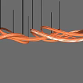 Modern Curved LED Chandelier With Unique Lighting Design For Contemporary Interiors