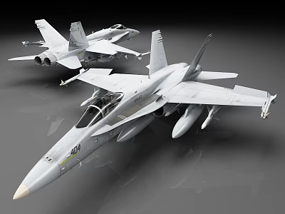 Two Detailed Military Fighter Jet Scale Models With Aerodynamic Design Features 3d model