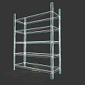 Multi Tier Metal Storage Shelf with Sturdy Design for Home Garage Use