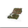 Modern Outdoor Natural Landscape With Rocks Vegetation And Trees