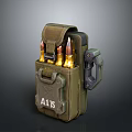 Olive Green Tactical Magazine Pouch With A115 Label And Ammunition Storage