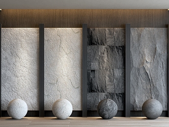 Backwall Rock Slab Stone Wall Mao Stone Wall 3d model