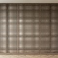 Modern sliding door grille sliding door grille partition 3d model