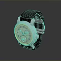 Modern Stylish Wristwatch With Black Silicone Strap White Dial And Blue Hands Design
