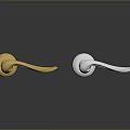 Elegant Modern Metal Door Handles In Gold And Silver With Smooth Finish