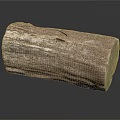 Natural Rustic Wooden Stump With Textured Surface And Small Middle Holes