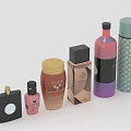 Elegant Stylish Perfume And Cosmetics Bottles With Various Colors And Designs