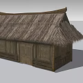 Traditional Thatched House With Thatch Roof And Wooden Exterior Structure Design