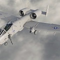 A10 Attack Aircraft Warthog Jet Fighter Ground Attack Aircraft 3d model