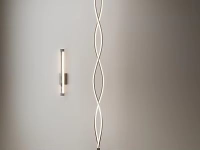 Modern Stylish Wall Lamp Design With Linear And Curved Lighting For Interior Wall 3d model