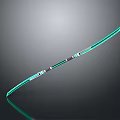Modern Green Bladed Katana With Ornate Handle And Reflective Surface