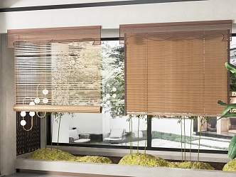 New Chinese-style Venetian Blinds Combination 3d model