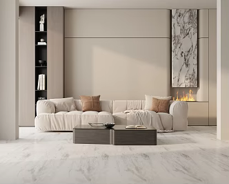 Three-seat sofa 3d model