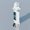 Modern White Swing Door Design In Tower Structure With Stairs And Details