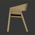 Modern Accent Chair With Wooden Frame Pink Fabric Upholstery And Curved Armrests