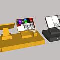 modern cash register ordering machine checkout machine 3d model
