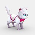 Modern Cartoon Character Cartoon White Cat Mount Kitten 3d model