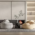 Modern Lazy Sofa Lazy Sofa Corner Combination 3d model