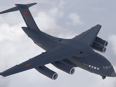 Hyundai Y20 Kunpeng China Air Force Military Large Transport Aircraft Military Aircraft 3d model