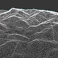Natural Micro Terrain Featuring Snowy Mountains Valleys And Winding Streams 3d model