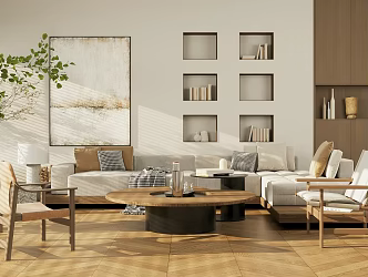 Middle Ancient Style Living Room Horizontal Hall Living Room Small Apartment Living Room Sofa Coffee Table Combination French Retro Style Living Room Middle Ancient Style Leisure Chair Leather Sofa 3d model