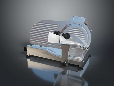 Stainless Steel Commercial Food Slicer With Sharp Blade And Stable Base 3d model
