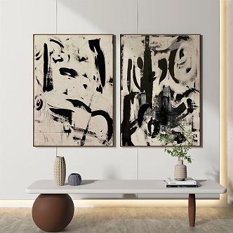 modern abstract painting abstract decorative painting 3d model