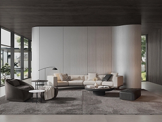 Minotti living room 3d model