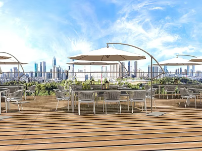 Modern Outdoor Table and Chair Outdoor Chair 3d model