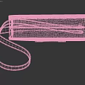 Stylish Rose Pink Leather Crossbody Bags With H Shaped Metal Clasp Design