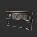 Vintage Wooden Radio With FM Tuner Knob Controls And Classic Design