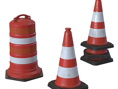 Modern Gardening Sketch Cone Road Cone Road Exterior Decoration 3d model