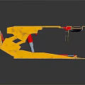 Yellow Mechanical Equipment With Extended Arm Red Components And Base