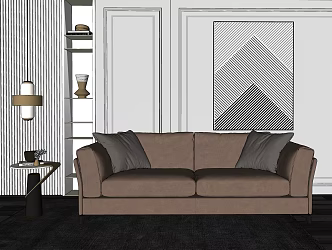 Modern double sofa 3d model