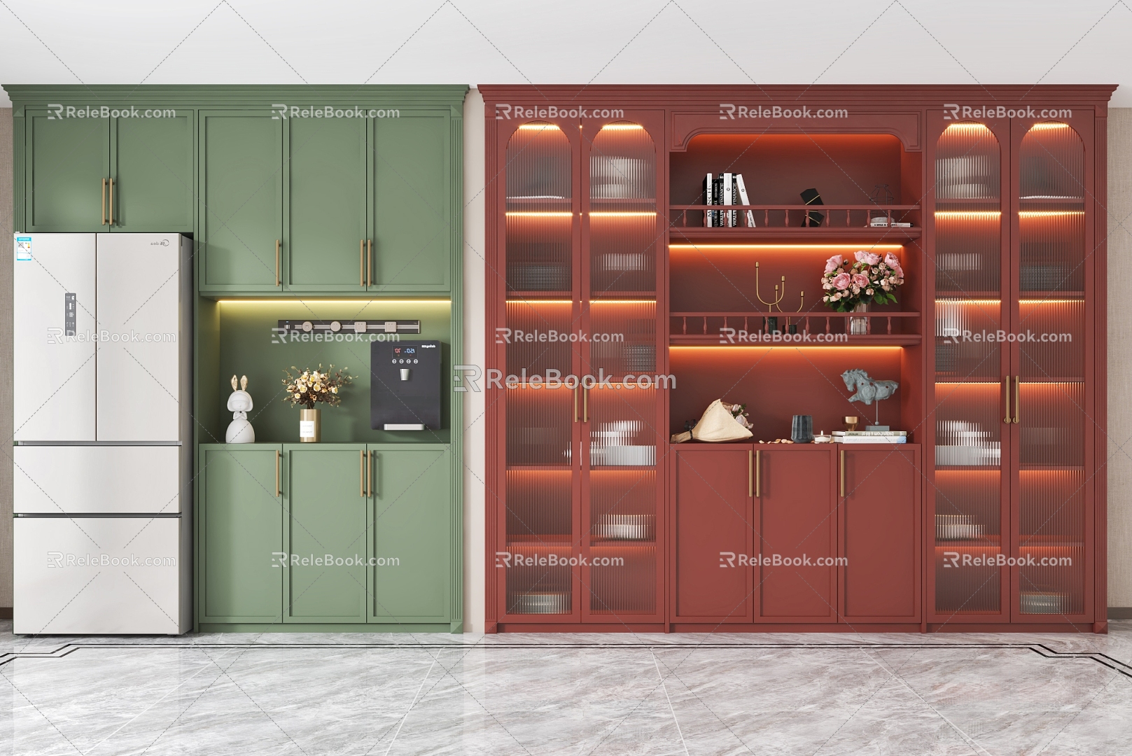 French Wine Cabinet 3d model