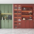 French Wine Cabinet 3d model