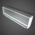 Modern Air Conditioner Fan Featuring White Gray Design And Digital Temperature