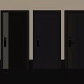 Swing Doors Modern Home Interior With Three Unique Textured Panel Designs 3d model